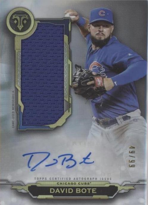 2019 Topps Triple Threads - David Bote #AUJR-DB - 1 of 1