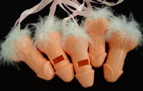 5x Pipa de pene Pipa Pipa de trino Mordaza Fiesta Solteros - Imagen 2 de 2