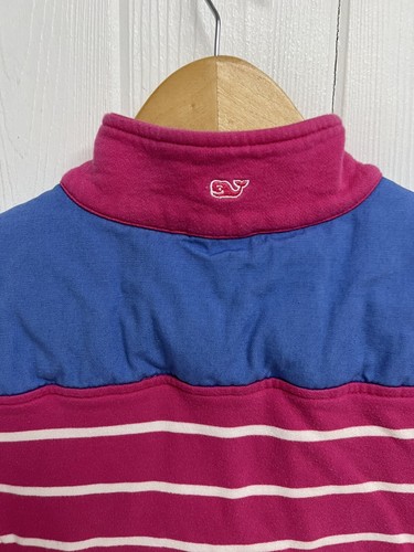 Vineyard Vines Women's Long Sleeve Pink Striped Pullover Sweatshirt Size S - Picture 6 of 10