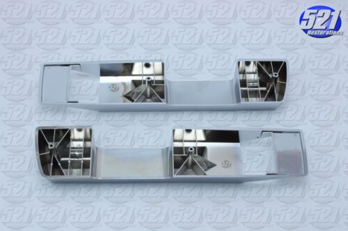 Bases de reposabrazos delanteras con par de almohadillas cromadas ajuste 68-72 Demon Dart Valiant Scamp Mopar - Imagen 3 de 5