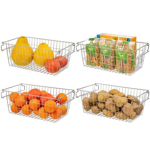 Stackable Chest Freezer Baskets Organizer Bins Stackable Wire Baskets For Pantry - Picture 5 of 9