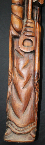 "heiliger Petrus" Vintage große massive Holzfigur 90cm - Bild 7 von 11