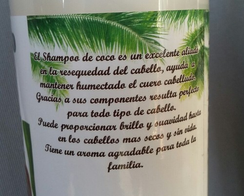 2X Shampoo de Coco, {2 Bottles of Coconut Shampoo} 100% Natural 16oz each - Picture 5 of 5