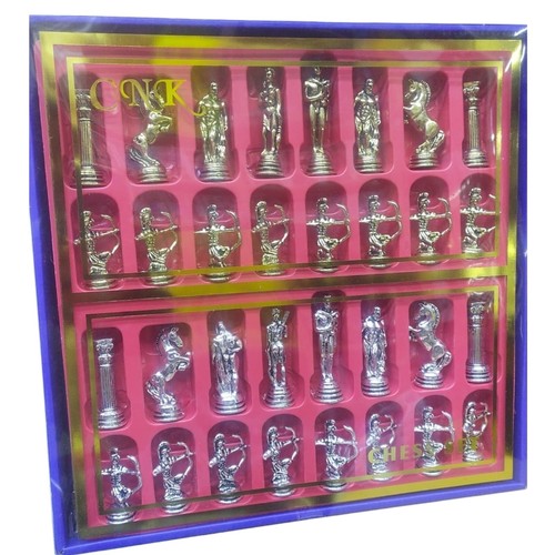 Vintage Chess Set Mythology Chessmen Marble Wooden Chess Board Christmas Gift🎁 - Picture 8 of 9