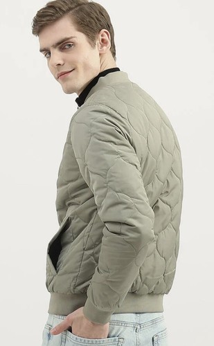 Grayer Clothing MEN QUILTED STAND COLLAR JACKET Army Diamond Great Shape New XL - Picture 5 of 12