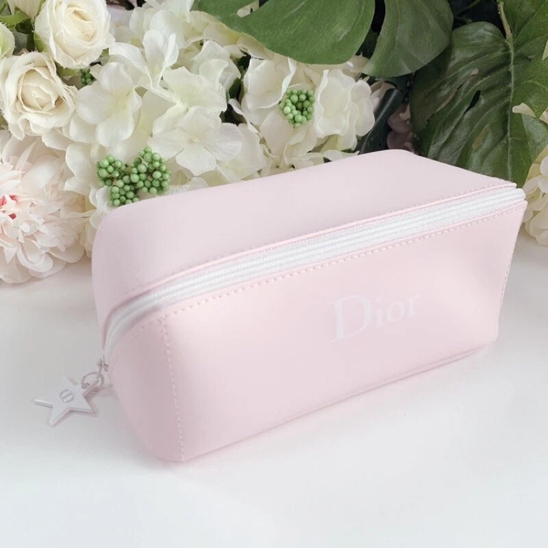 Sac cosmétique beauté Dior élégant ROSE CD logo charme cône carré