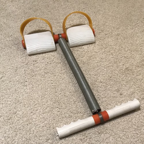 VINTAGE PULL UP EXERCISER WORK OUT SPRING ROWING TUMMY TONER - Picture 3 of 9