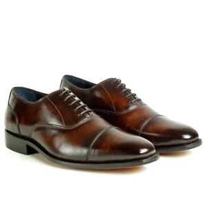 42 Brown pour cuir 8 hommes en Patina 5 Chaussures Goodyear Manufacturing Welted 5uk 6qCTxP
