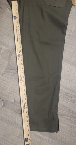 NWT WOMEN'S MOKACHINO CHINO PANTS-SIZE: 18 OLIVE GREEN BELTED ZIPPER ANKLE - Picture 4 of 11