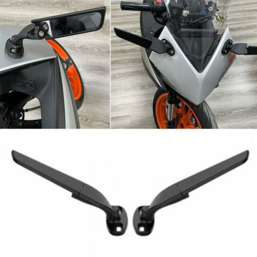 Wing Rearview Side Mirrors LED Turn Signal For Suzuki GSXR 600 750 1000 GSX1000 - Foto 11 di 12