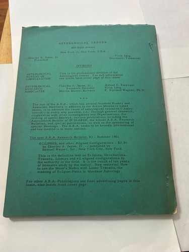 In Search An International Astrological Quarterly Magazine Spring 1961 Rare OOP - Bild 3 von 9