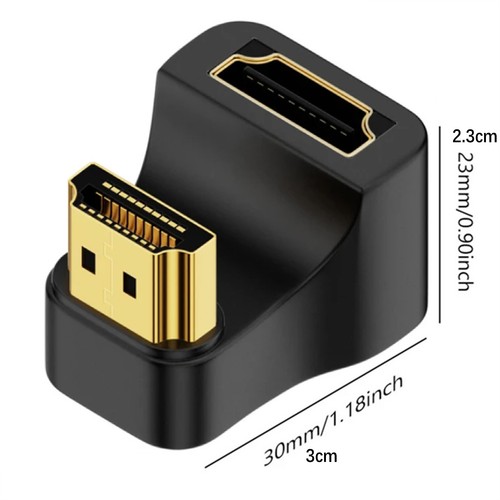 180° U Shape Converter HDMI to HDMI Adapter Male to Female Extension Connector e - Picture 4 of 8