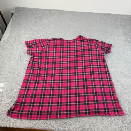 Dreams Co Nightgown Womens 5X/6X Pink Plaid Sleepwear Top Shirt - Picture 2 of 10