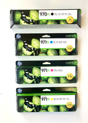 4 Original Tinte HP OfficeJet Pro X451dw X476dw X576dw / 970XL + 971XL Cartridge