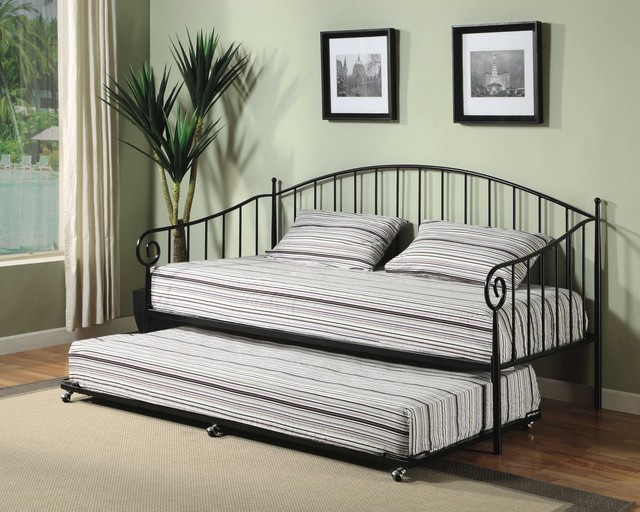 Kings Brand Furniture Black Metal Twin Size Day Bed Daybed Frame Kings Brand Furniture Black Metal Twin Size Day Bed Daybed Frame With Trundle For