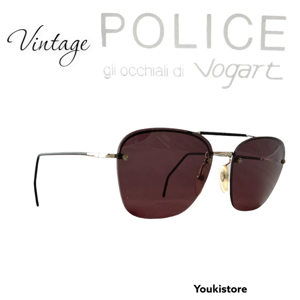 POLICE VOGART LINE Sunglasses 763 070 RARE VINTAGE 80s Sunglasses M.in IT
