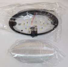 OPTRONICS- RVPLL13CB - LED PORCH OVAL W SWITCH BLACK BASE CLEAR (PK OF 1)