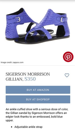 *SIGERSON MORRISON* Gillian Sandal Ankle Cuff Sandals Cobalt Blue Black Size 8 - Picture 8 of 9