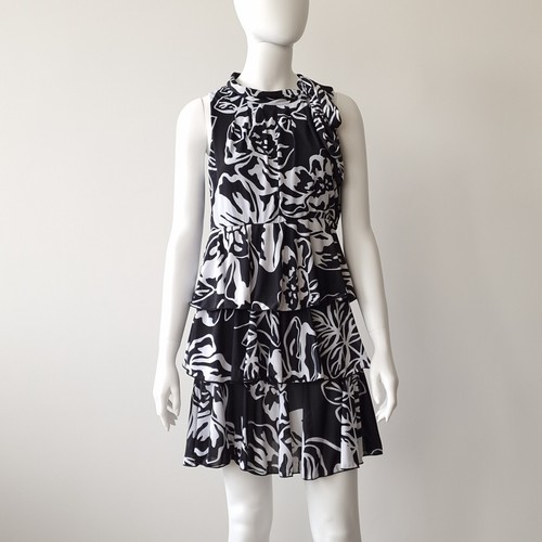 MAX&CO MAX MARA ABITO A STRATI L F44 D42 USA12 UK14 MAGLIA FLOREALE SENZA MANICHE - Foto 2 di 14