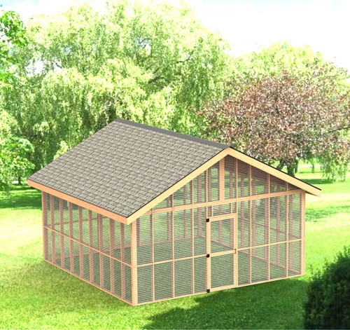 18' x 18' Screened-In Gazebo Building Plans 002 - Picture 1 of 2