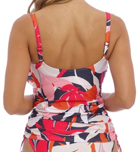 Fantasie Almeria Tankini Top Red Pink Size 32E 10 Underwired Padded Bra 502767 - Picture 8 of 12