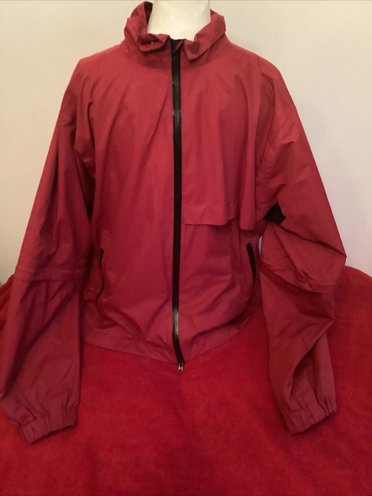 ADIDAS Climaproof Storm Men’s Dark Red Full Zip Jacket/Windbreaker,UK-L,VGC.