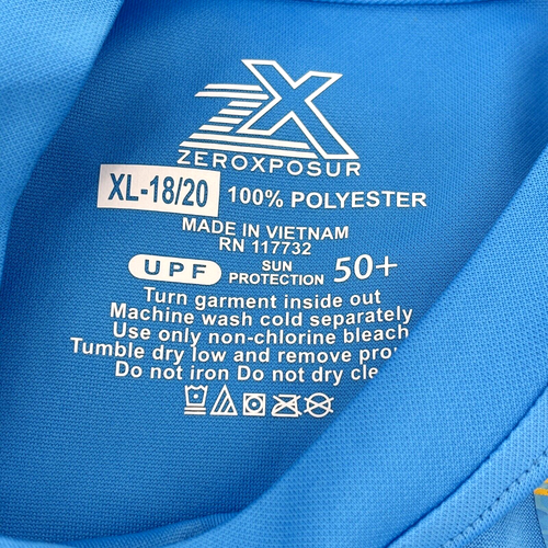 Zeroxposur Big Boys XL 18-20 Above The Knee Waves Rash Guard Set Blue NWT - Picture 5 of 6