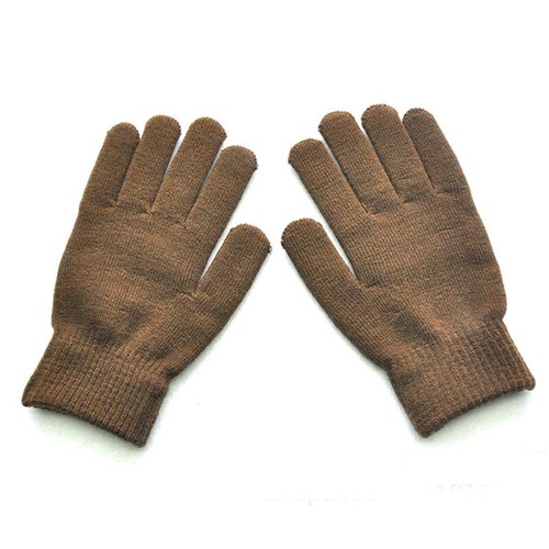 Men Women Gloves Solid Couple Gloves Hand Knitted Woolen Full Finger Mittens HOT - Picture 17 of 27