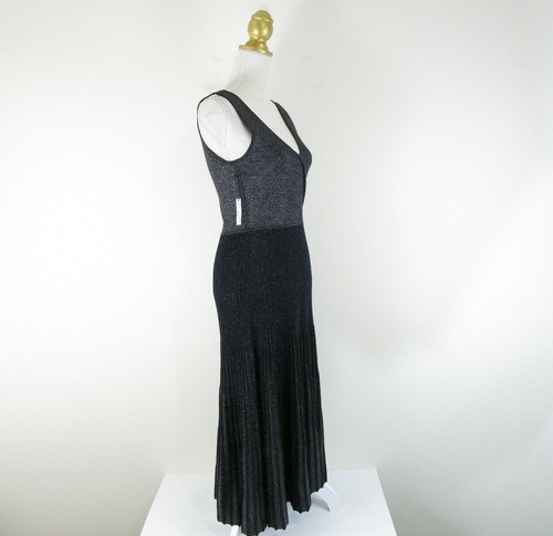 Bailey 44 Women’s Metallic Black Knit Midi Dress Size XS NWOT $248 Formal - Picture 2 of 11