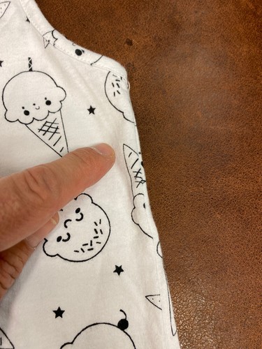 Camiseta sin mangas recortada rosa peonía niños niñas talla 6 niños conos de helado nueva con etiquetas - Imagen 6 de 7