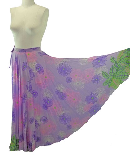 Vintage La Mendola Silk Sheer Wrap Skirt 44 Maxi L