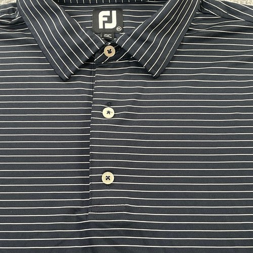 Footjoy Golf Polo Shirt Mens 2XL FJ Blue Golf Performance Lightweight Stretch - 第 3/13 張圖片