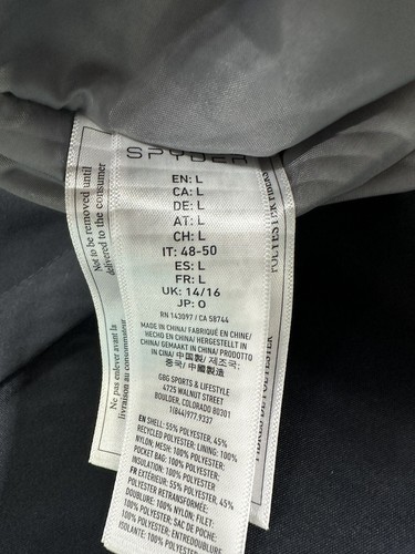 Spyder schwarz isolierte Damen isolierte Skihose, Large-schwarz Einzelhandel $ 149 neu ohne Etikett - Bild 12 von 17