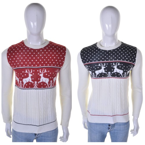 RUN AND FLY Vintage Xmas Reindeer Jumper M/L/XL Snowflake Nordic Icelandic BNWT - Picture 1 of 17