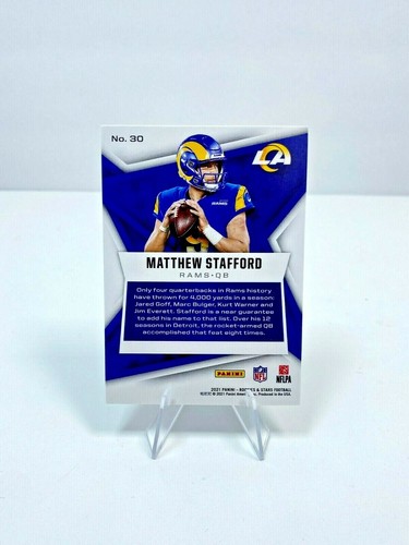 2021 Matthew Stafford 2021 Rookies & Stars Card #30 Base Los Angeles Rams - Bild 2 von 2