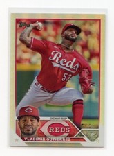 Vladimir Gutierrez 2023 Topps Series One 198 Rainbow Foil Reds