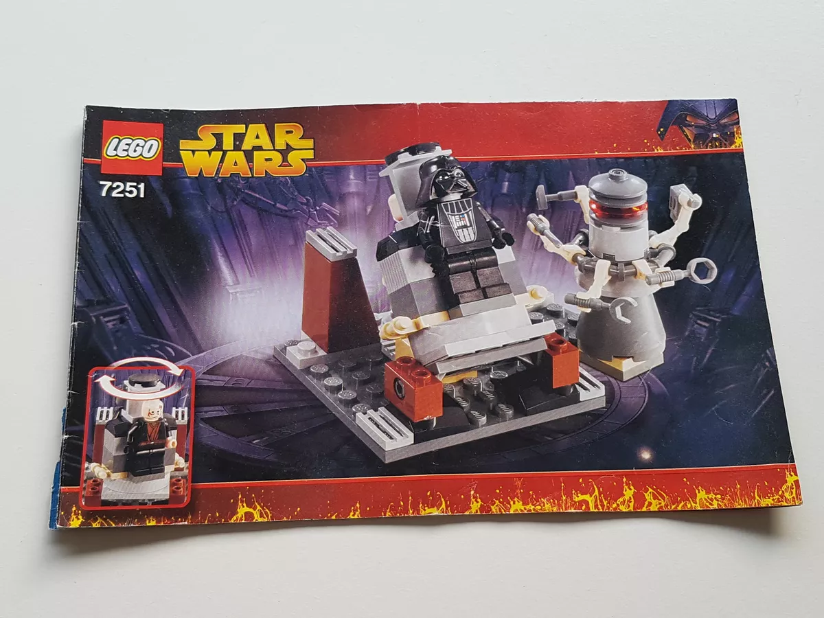Lego Star Wars 7251 Darth Vader Transformation Instruction Booklet