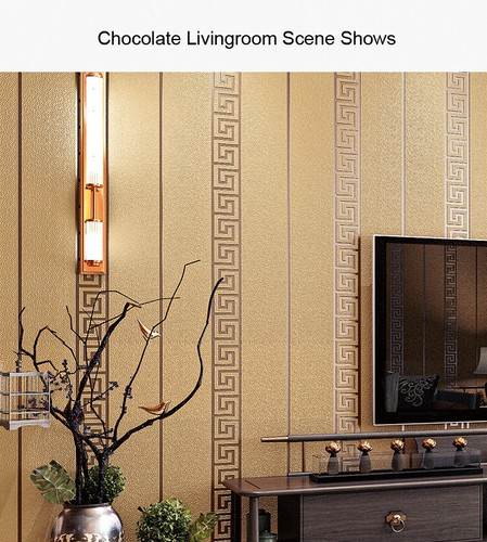 10M Traditional Classic Chinese Flock Embossed Textured Non-woven Wallpaper Roll - Picture 16 of 64