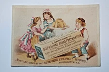⭐ HORSFORD SELF-RAISING BREAD. RUMFORD CHEMICAL WORKS. VICTORIAN TRADE CARD