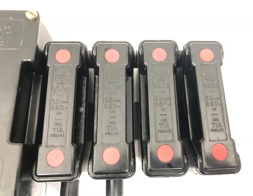 8 x GEC Type RS32 32Amp Fuse Carrier Base Busbar Fuse Bank REDSPOT FUSEBOARD - Picture 3 of 11