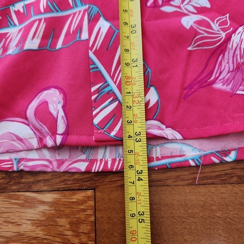 Camicia Uomo 2XL Rosa Hawaiana Bottoni Fenicottero Floreale Disegnata Luminosa In Italia - Foto 5 di 6