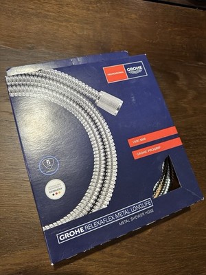 Grohe 28143001 RelexaFlex 59'' Shower Hose Starlight Chrome NEW!