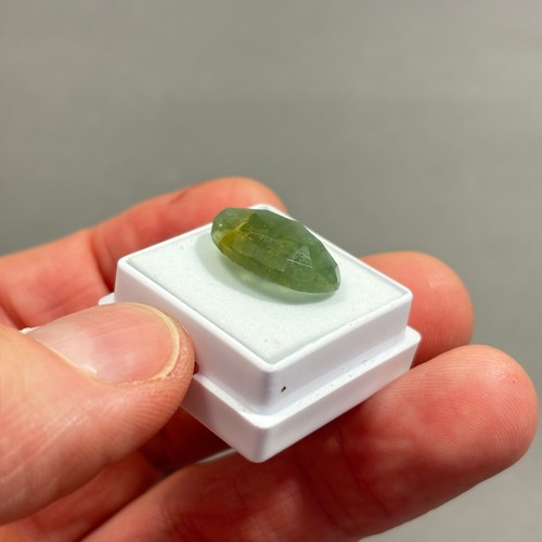 9 Carat Aquamarine Checker Board Cabochon loose gemstone 18x13mm Eo-1250 - Picture 4 of 4