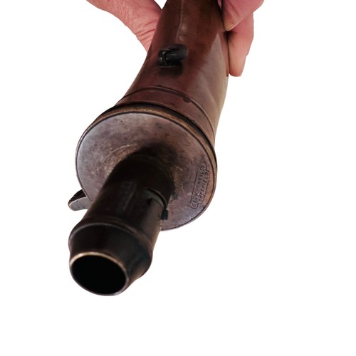 Vtg G & J W Hawksley Sheffield Brass & Copper Civil War Era Black Powder Flask - Picture 4 of 22