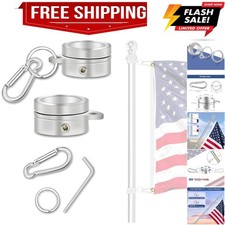 Flag Pole Rotating Rings for 3/4 1 Inch Diameter Flag Pole, Aluminum Alloy Fl...