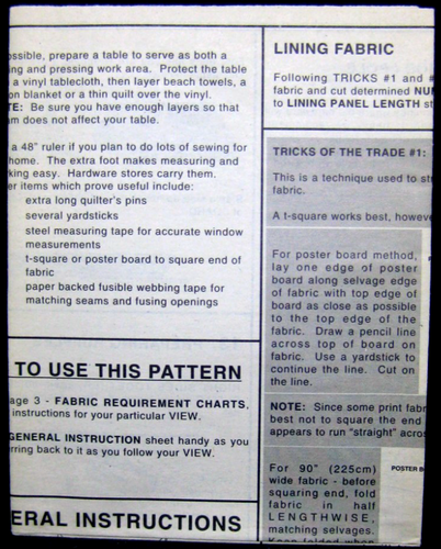 McCalls Home Deco Pattern: Valance, Cornice, Shade, Swag, Panels #2613 uncut - Picture 4 of 9