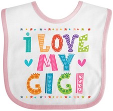 Inktastic I Love My Gigi Outfit For Babies Baby Bib Girls Clothing Apparel