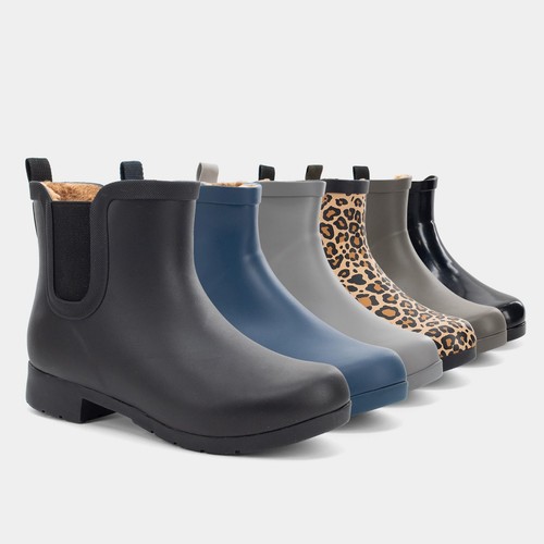 Botín Chelsea de felpa impermeable para mujer, Delridge negro, 8 M - Imagen 8 de 8