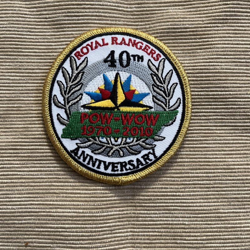 Vintage Royal Rangers 40th Anniversary POW-WOW 1970-2010 Badge