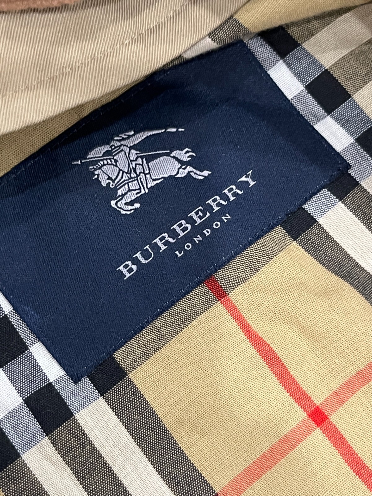 VTG Burberry Trench Coat 42L Men's w Insert Lining XL Big Tall Charity OVER image 8